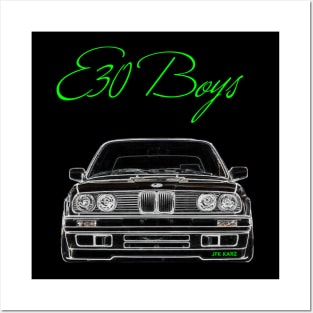 BMW E30 Boys Classic 3 Series Posters and Art